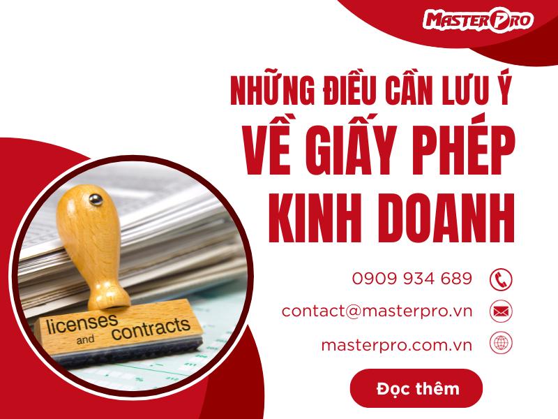 những điều cần lưu ý về giấy phép kinh doanh